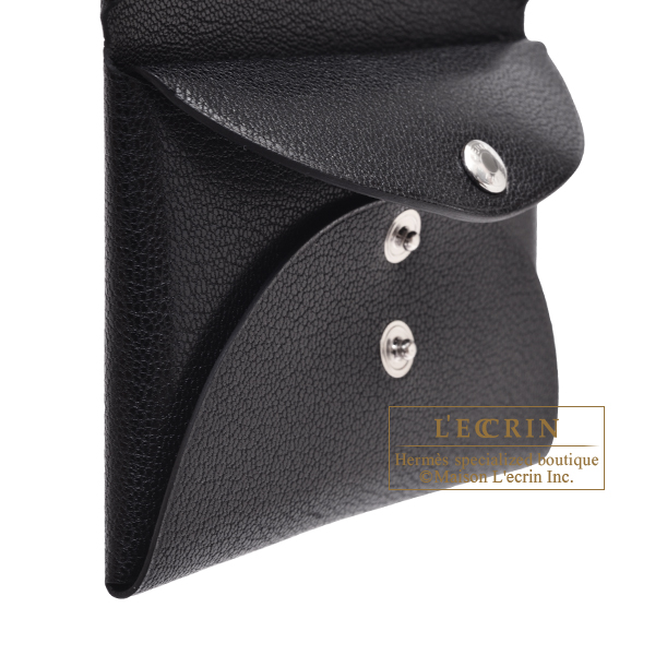 エルメス カルヴィ デュオ ブラック シェブルシャムキラ シルバー金具