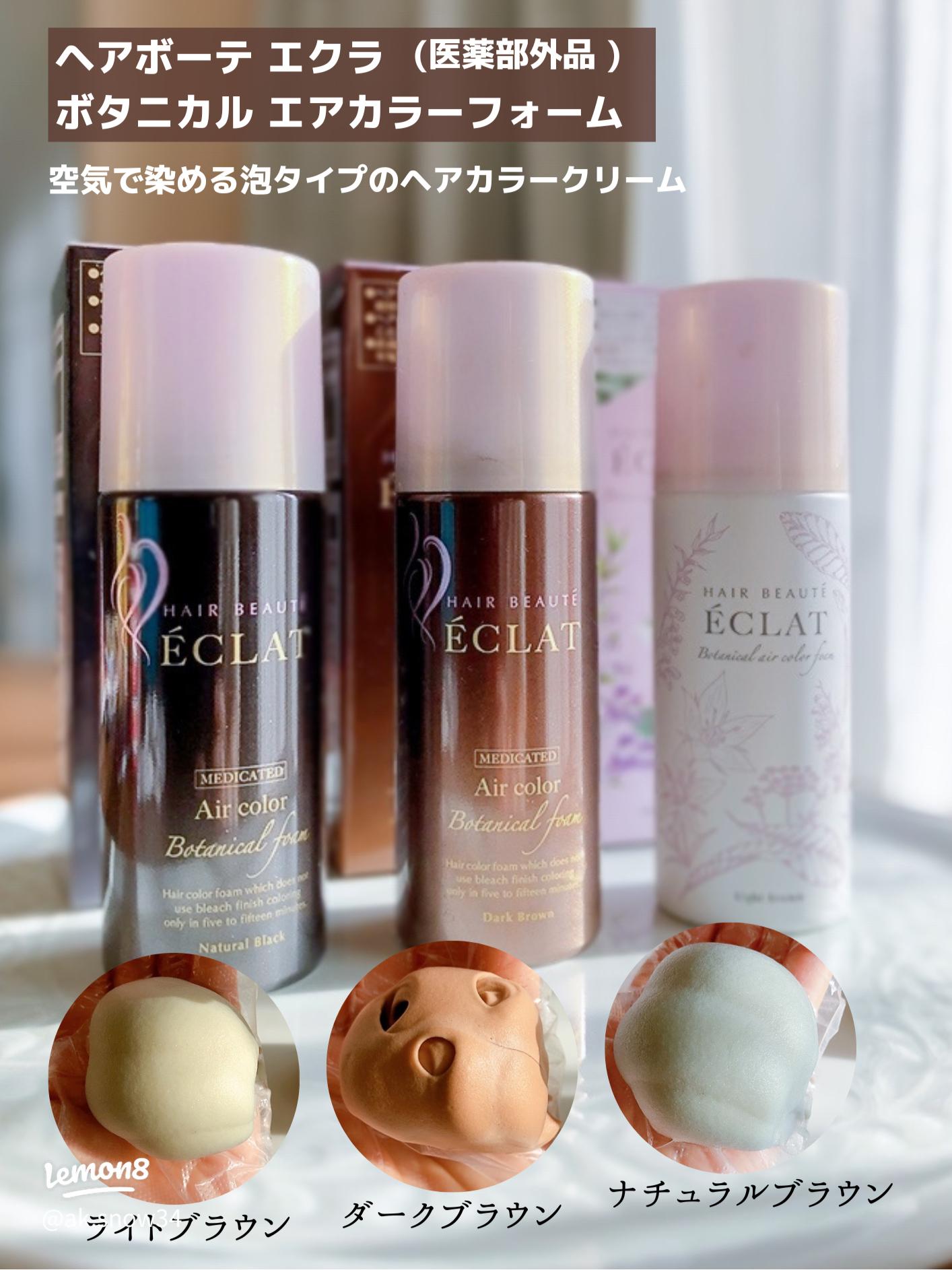 しっかり染まる染毛剤∗*゜ヘアボーテ エクラ＊ナチュラルブラック新品2本