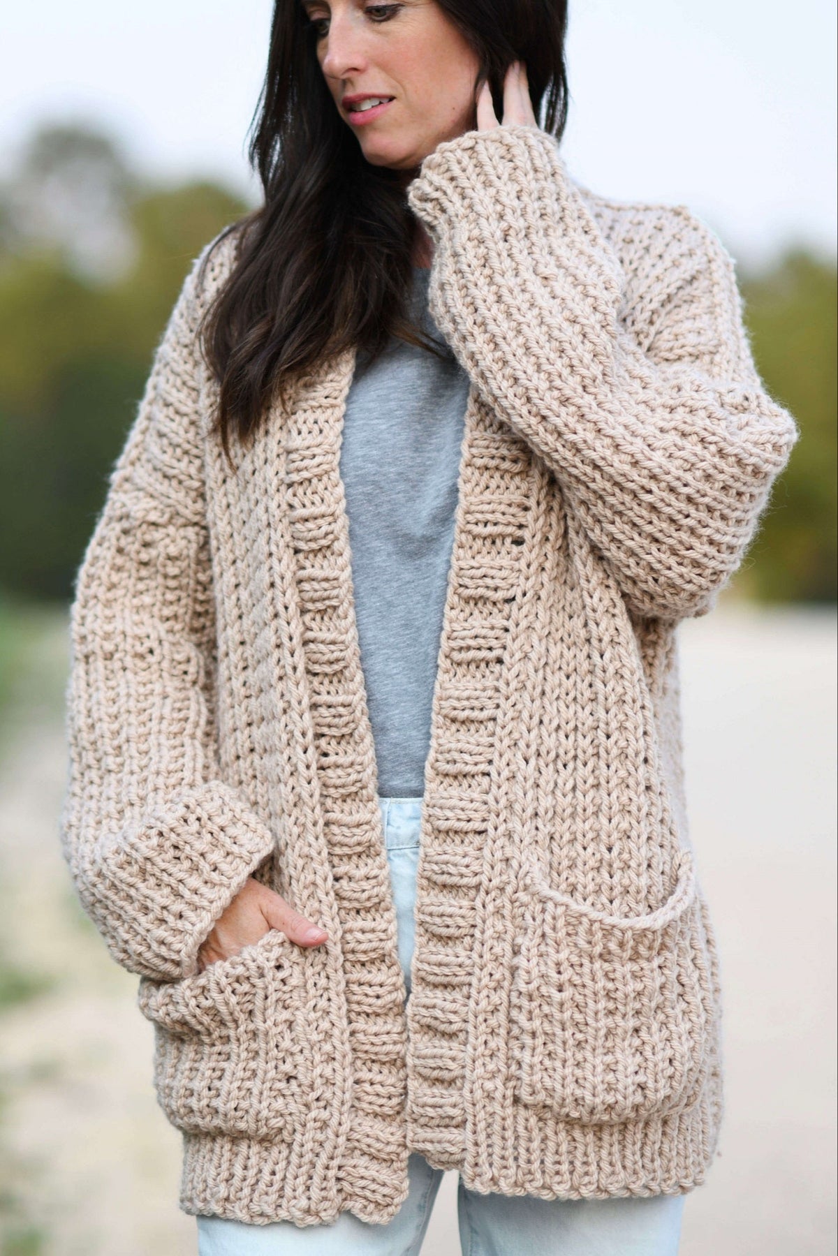 Knit Kit - My Big Comfy Ribbed Cardi – Lion Brand Yarn
