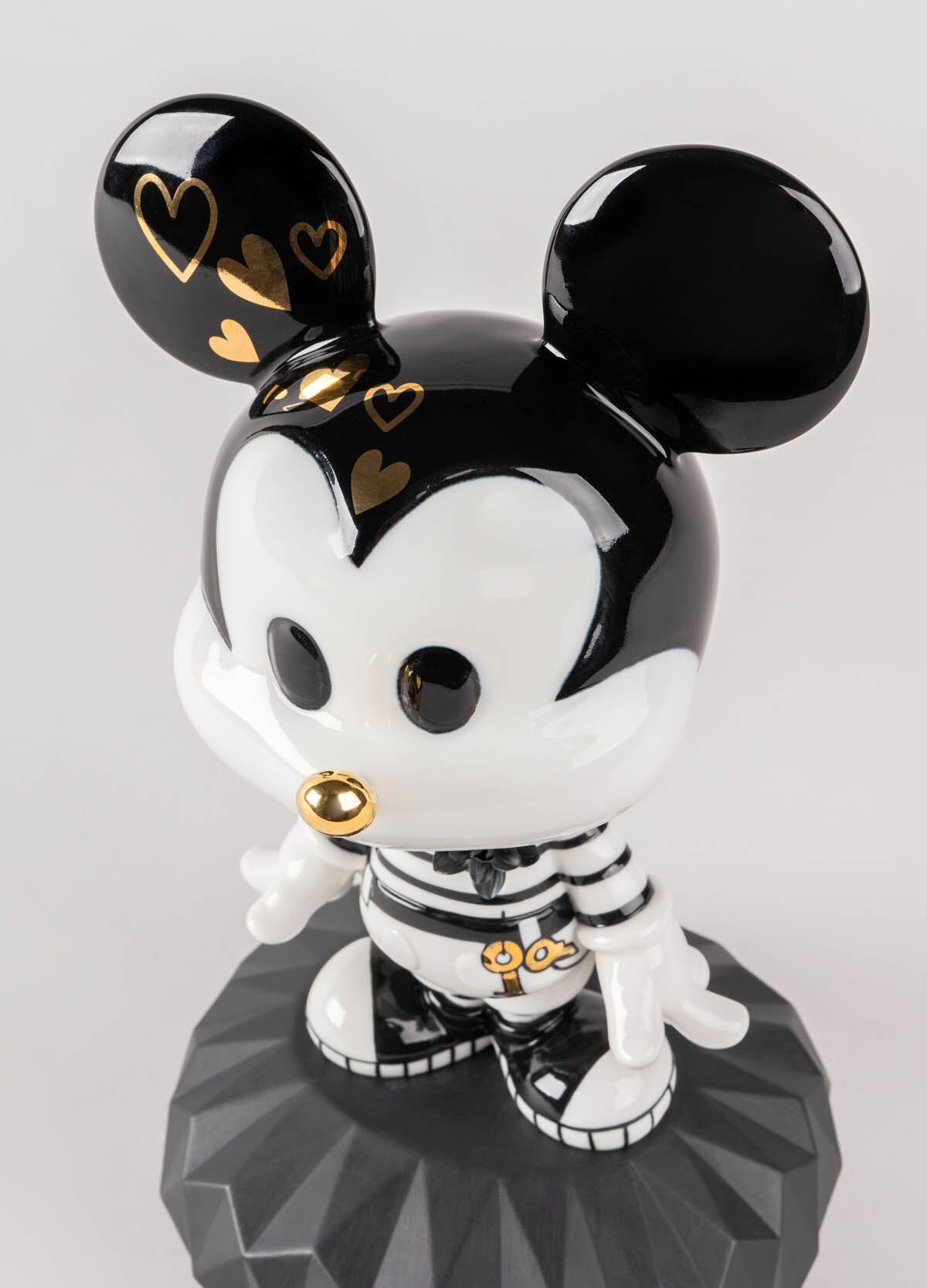 リヤドロ　ディズニー　ブラックミッキーマウス ORGANISATION｜MICKEY MOUSE-All Black｜ミッキー｜ディズニー｜LLADRO