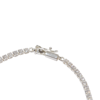 The Prong-Set Tennis Necklace- Silver | Luv Aj