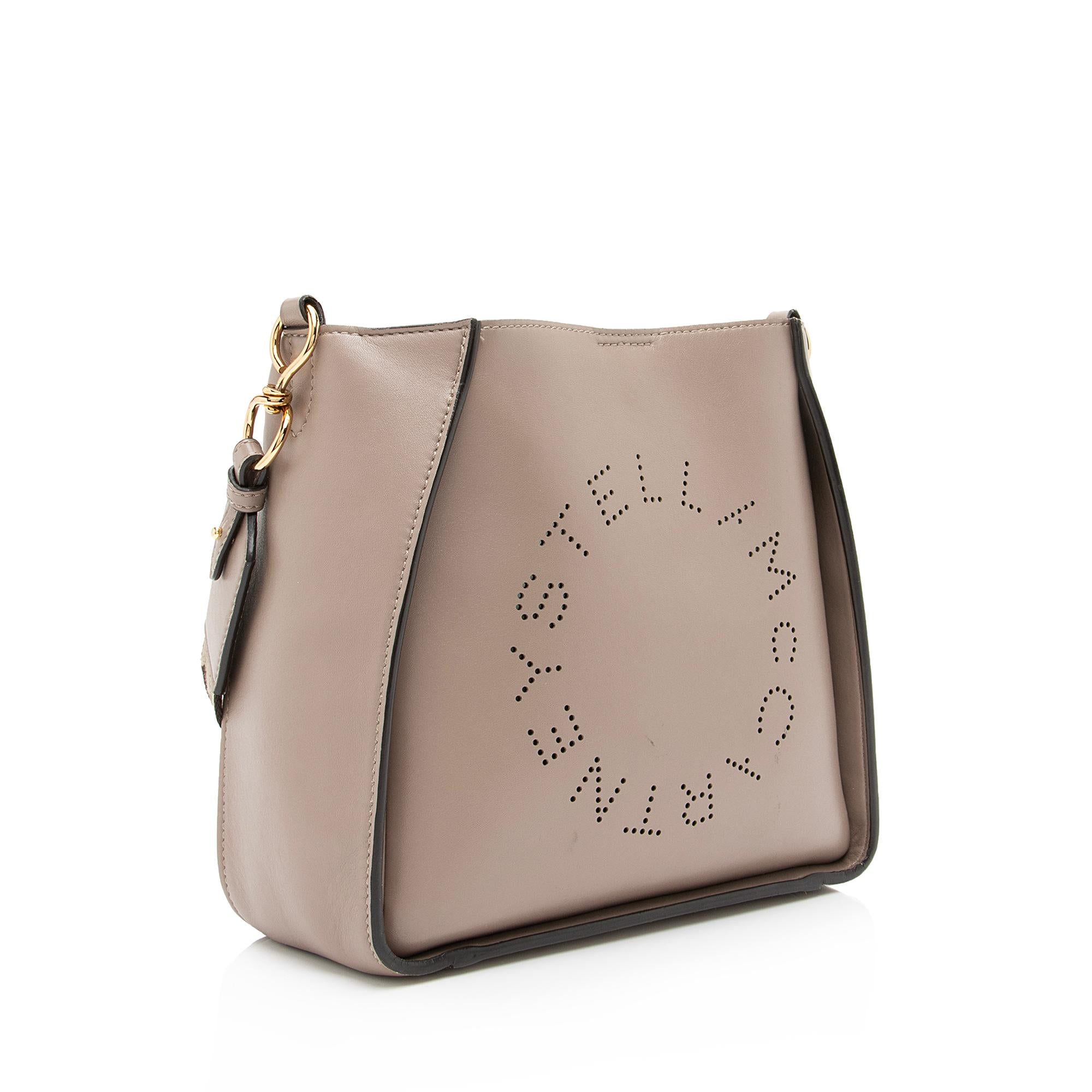 Stella McCartney Eco Alter Nappa Perforated Logo Mini Crossbody Bag (S