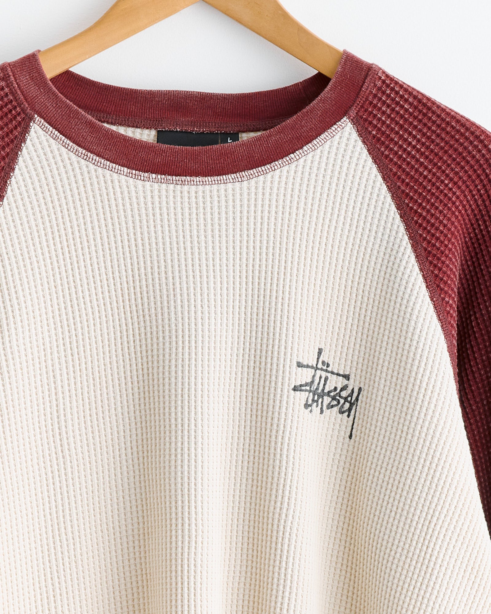 Raglan Thermal 2 Tone in Off White