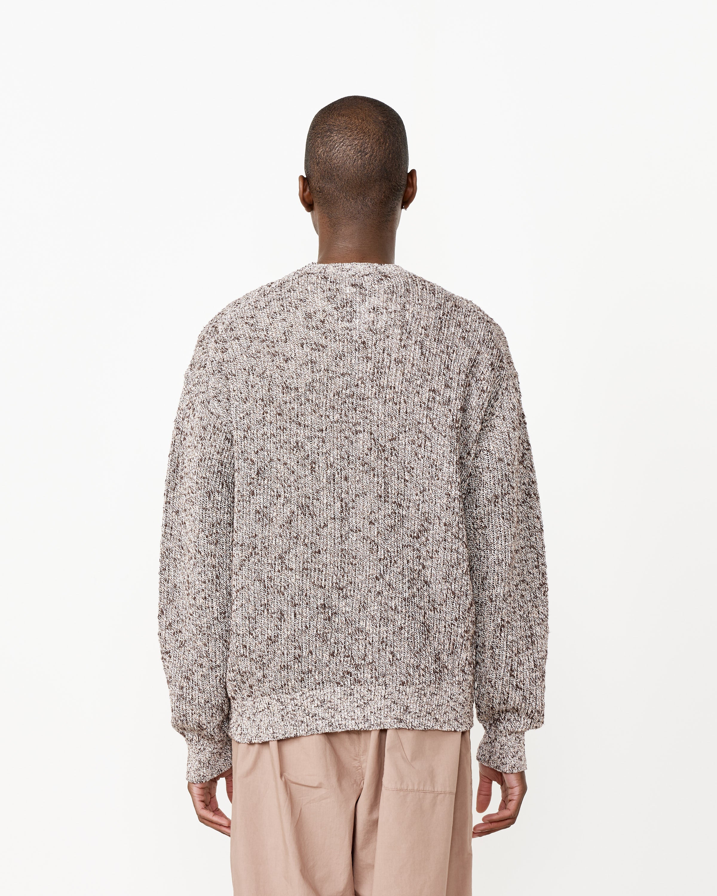 Slub Mix Top Yarn Rib Knit