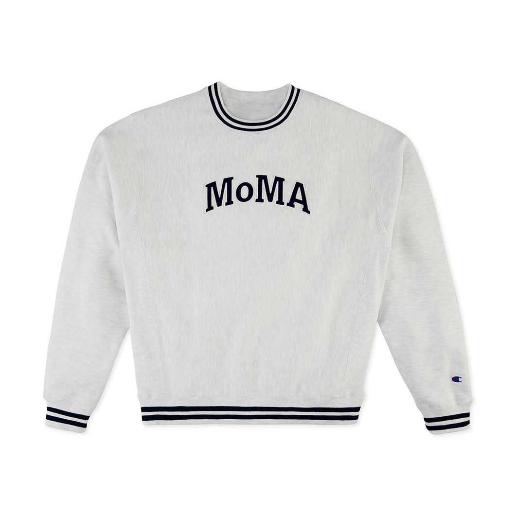 MoMA Champion Striped スウェットシャツ S(S)：ファッション