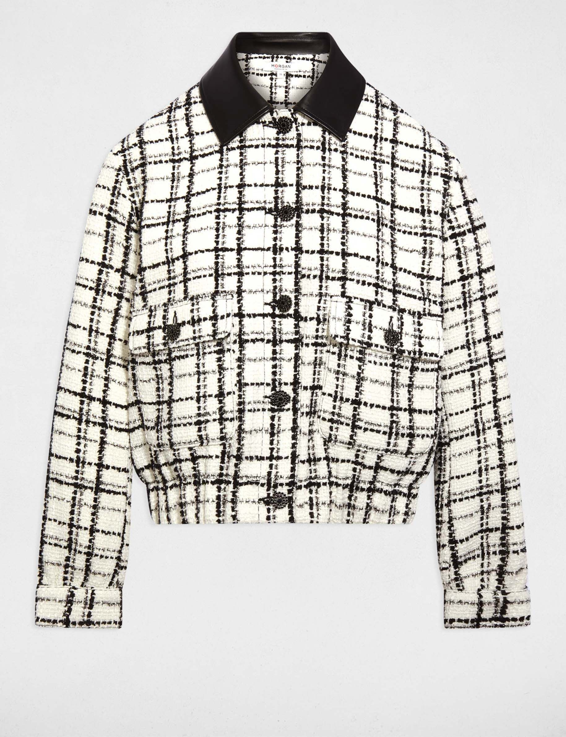 Oversized tweed jacket multicolor women | Morgan