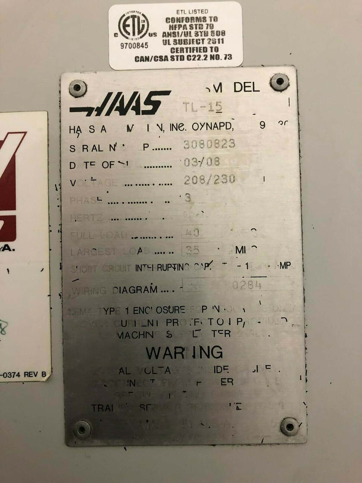 Haas TL-15 CNC SUB Spindle Live Tool Turning Center - MachineStation