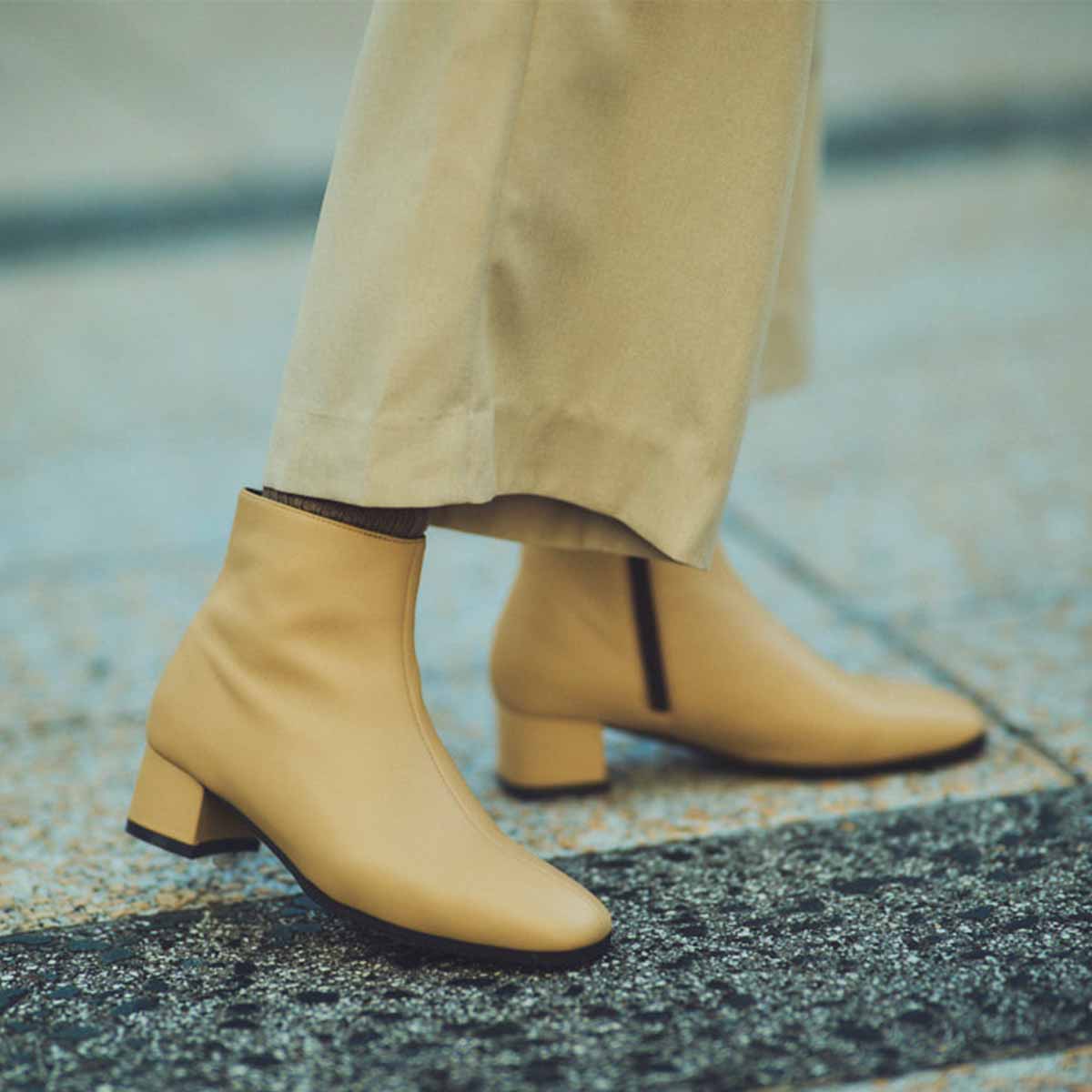 撥水仕様】MODELLO ソフトレザー ショートブーツ DML1907(23.0 BEIGE