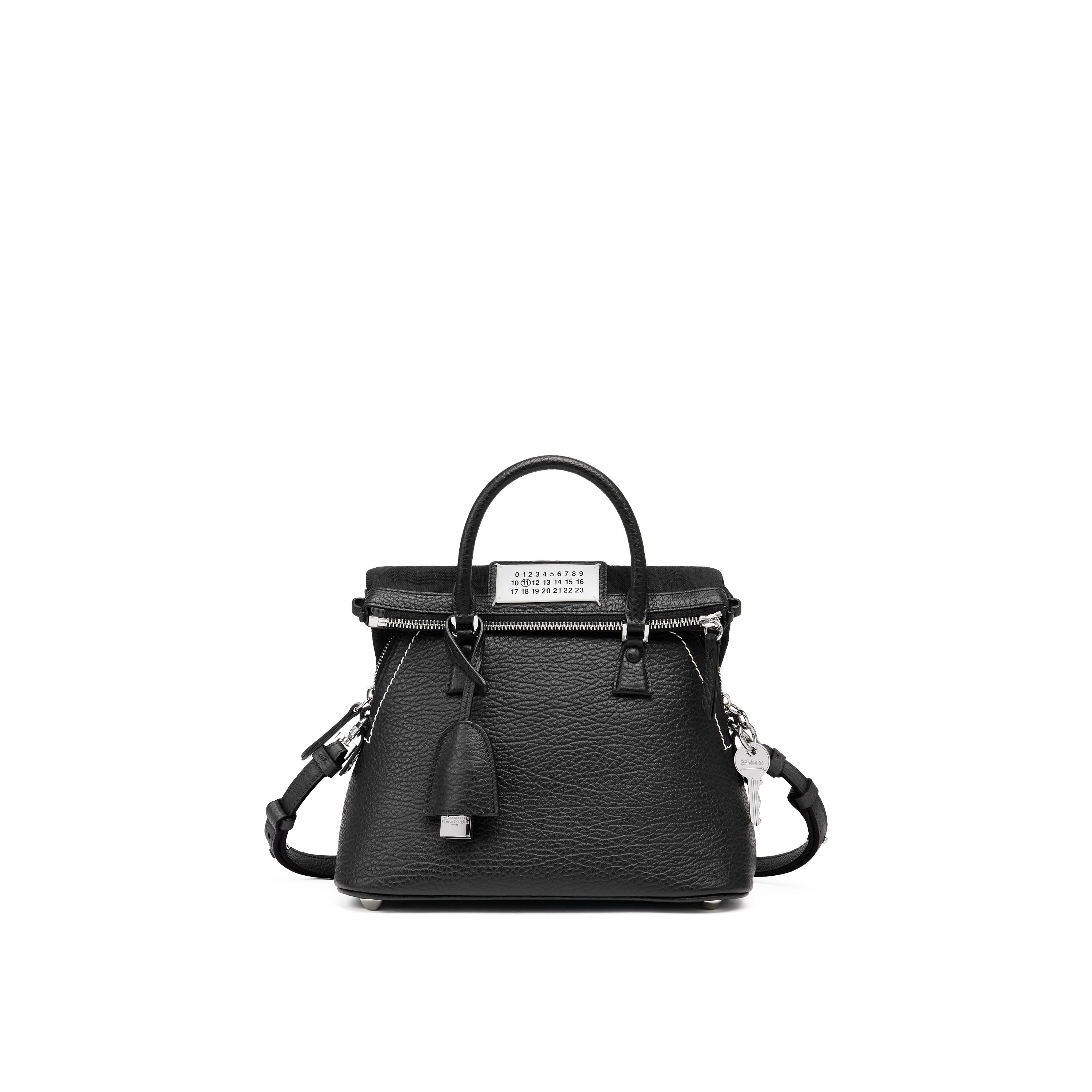 Black Grainy Leather Mini 5AC Bag | Maison Margiela