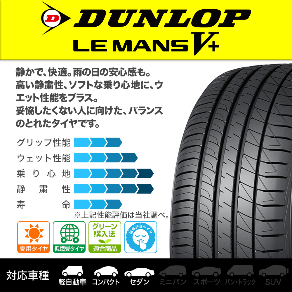 ダンロップ LEMANS (ルマン) V+ (ファイブプラス) 195/45R17 (タイヤ