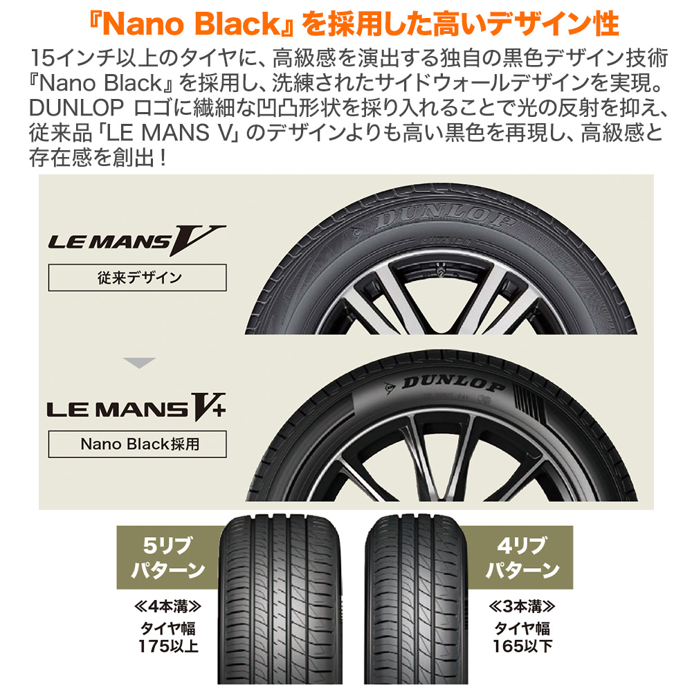 ダンロップ LEMANS (ルマン) V+ (ファイブプラス) 155/65R14 (タイヤ