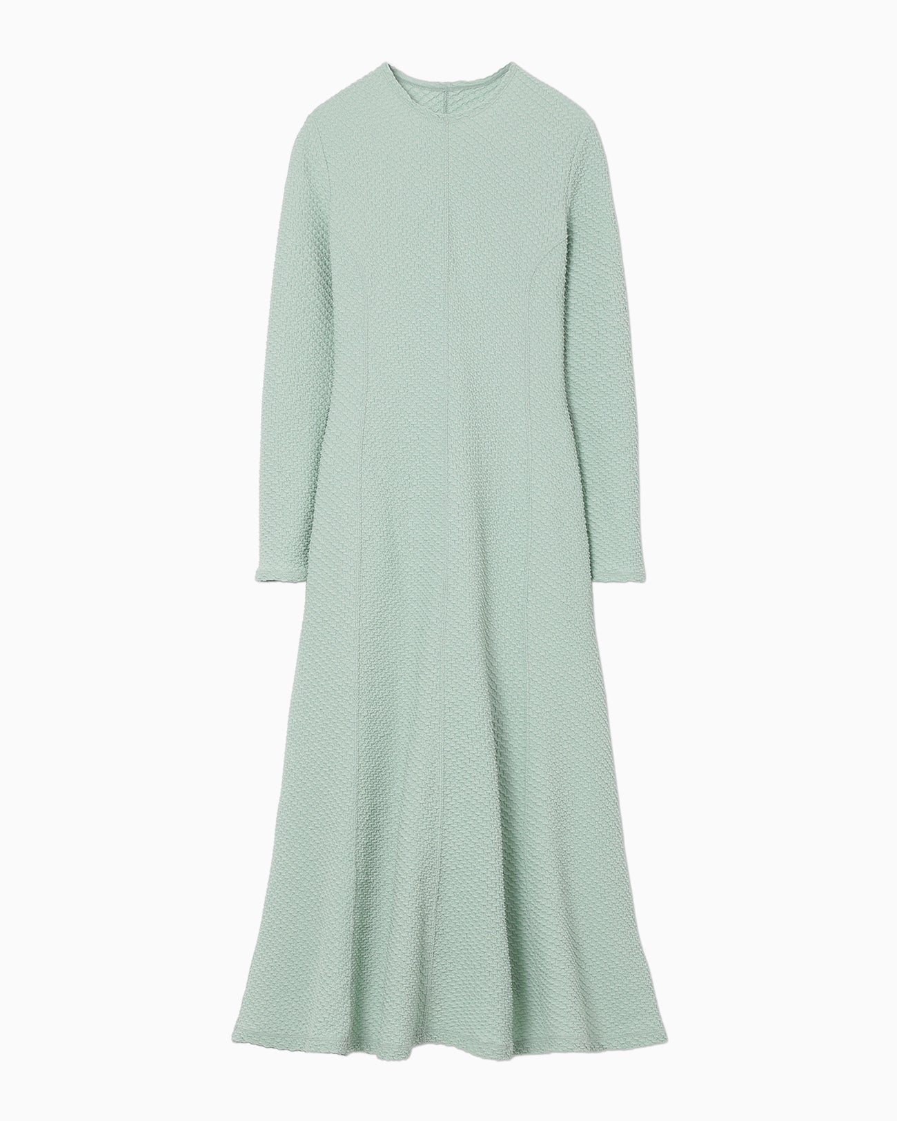 Shirring Jersey Jacquard Dress - light blue - Mame Kurogouchi