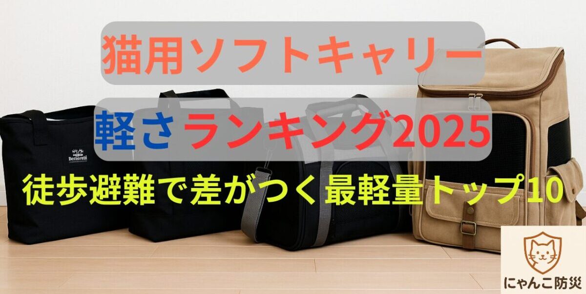 猫用ソフトキャリー軽さランキング2025｜徒歩避難で差がつく最軽量