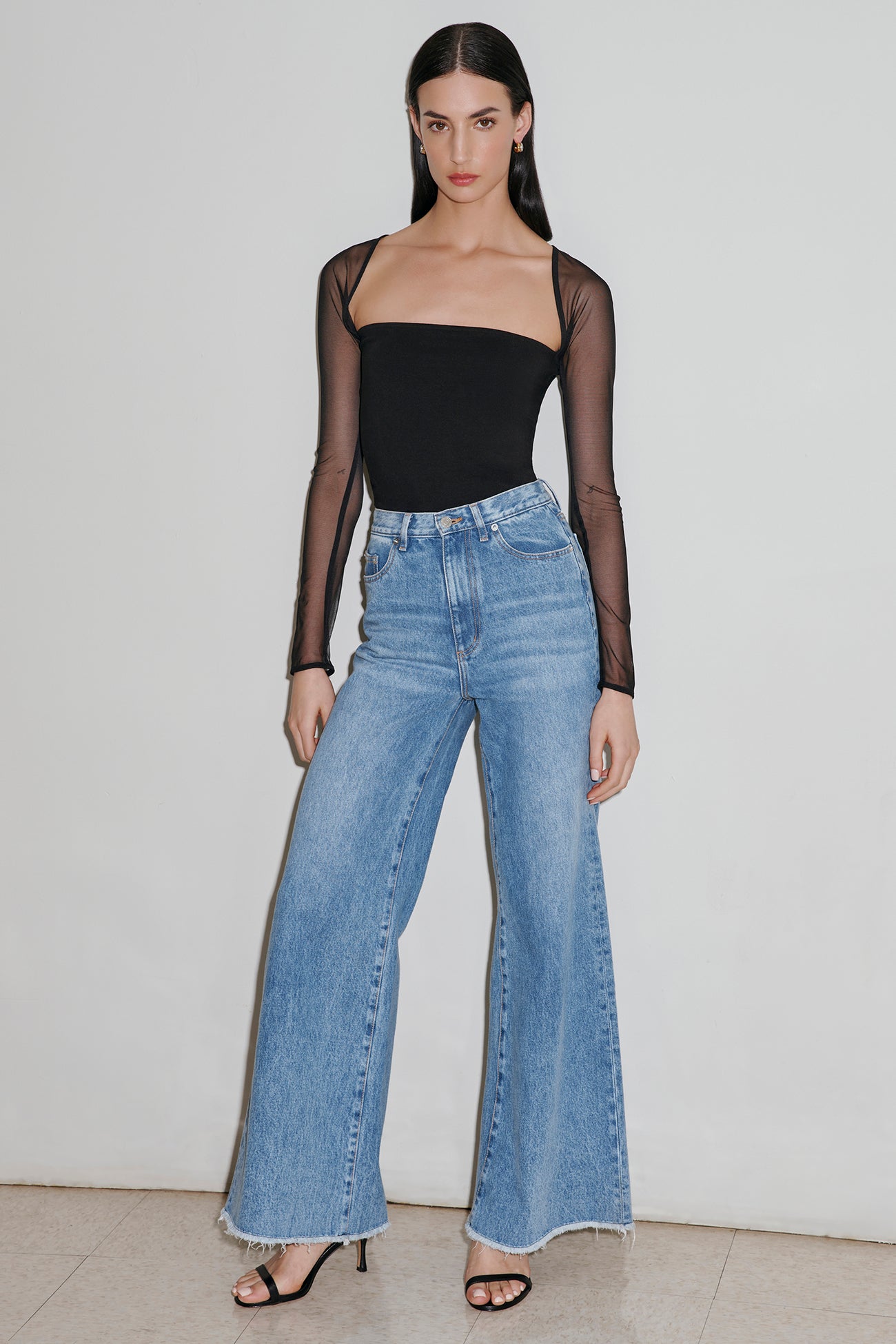 Women's Sustainable European Jersey & Mesh Top - Lucia Top | Marcella
