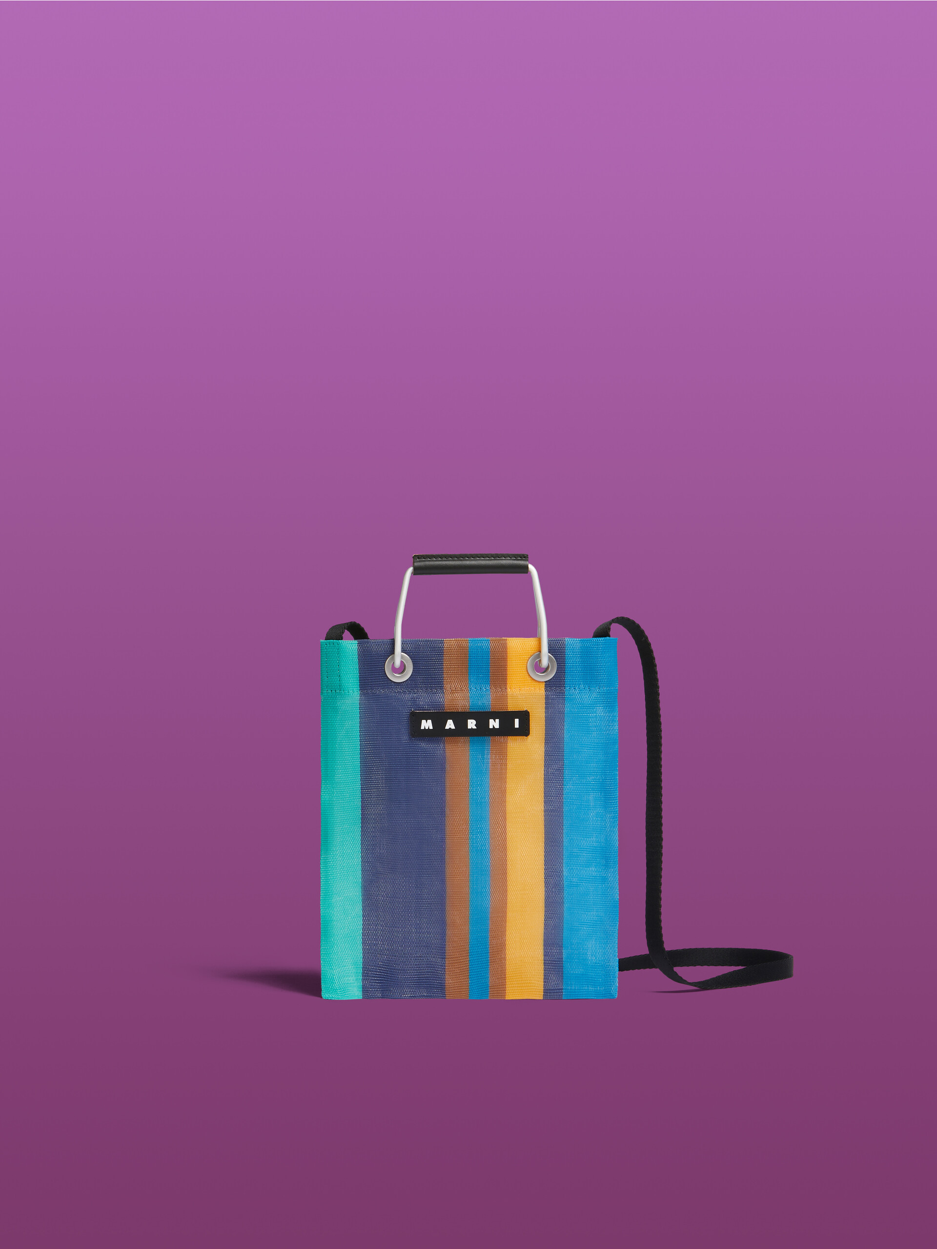 ブルー(ウルトラマリン) MARNI MARKET STRIPE MINI SHOULDER BAG | Marni