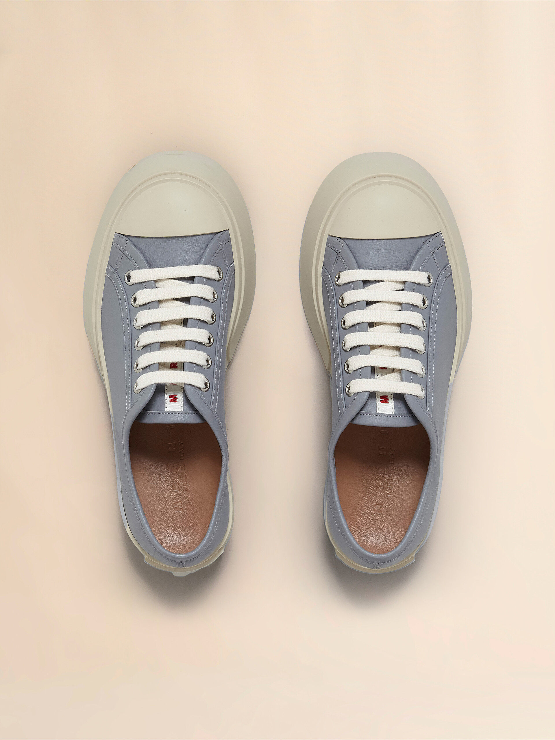 グレー レザー PABLO レースアップスニーカー | Marni