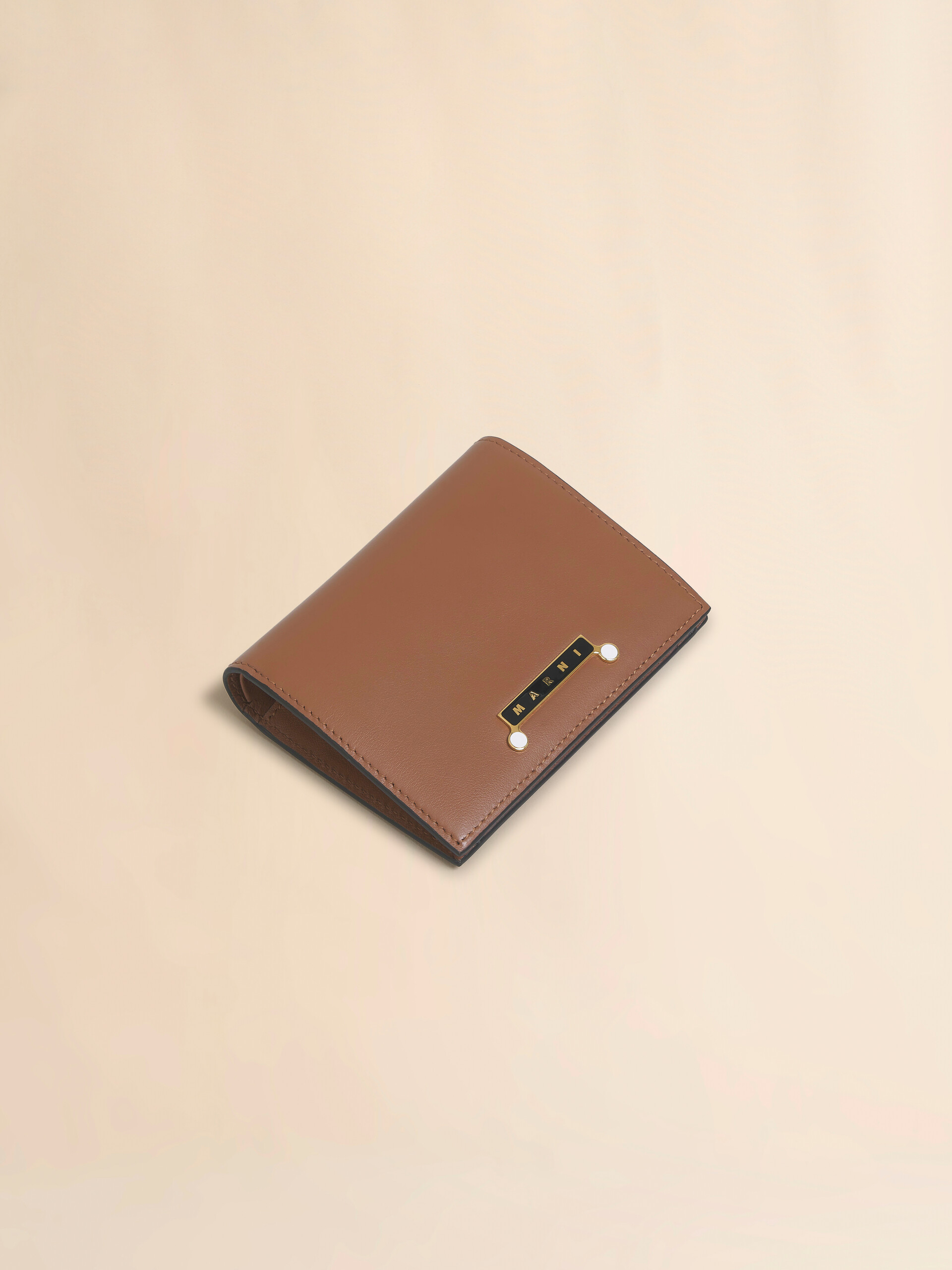 ブラウン レザー製 Envelope 二つ折りウォレット | Marni