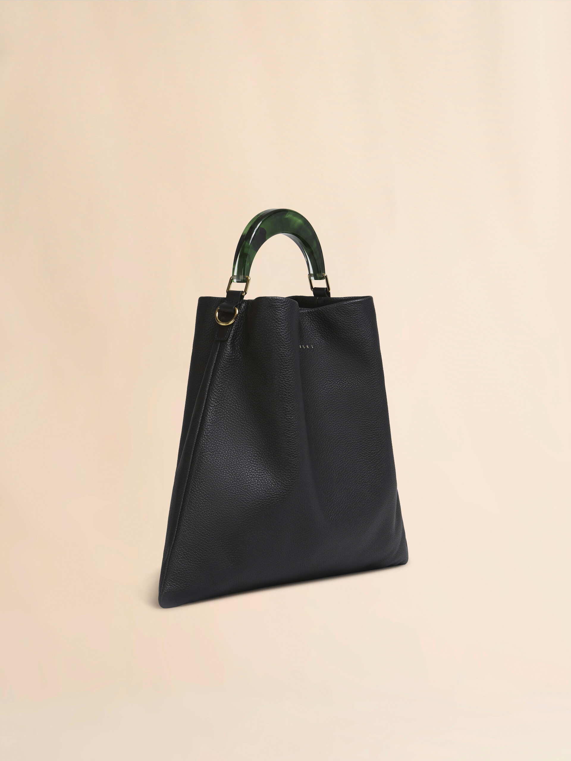 Venice Medium Bag in black leather | Marni