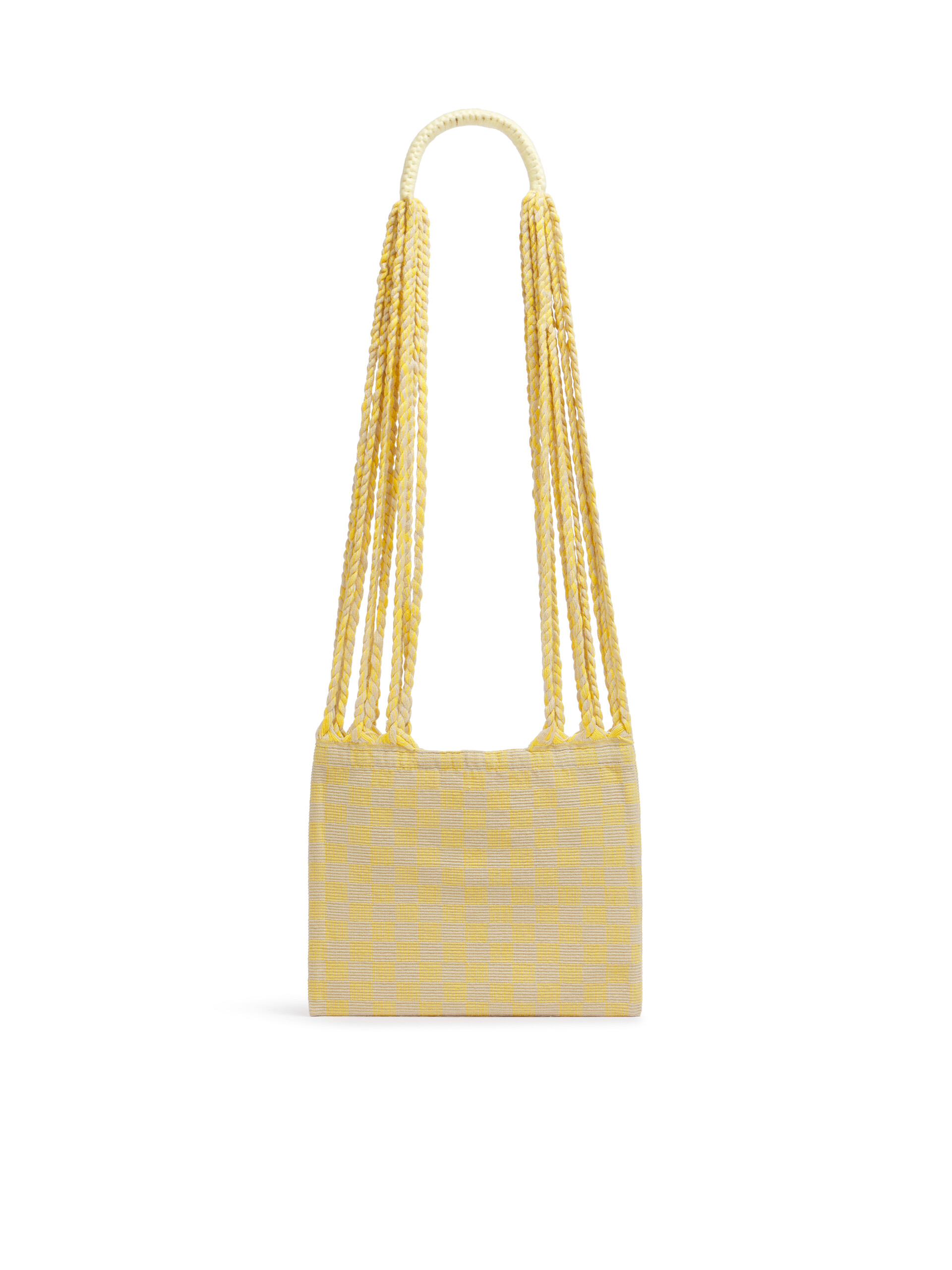 サフラン MARNI MARKET CROSS CHECKERBORAD HAMMOCK BAG | Marni