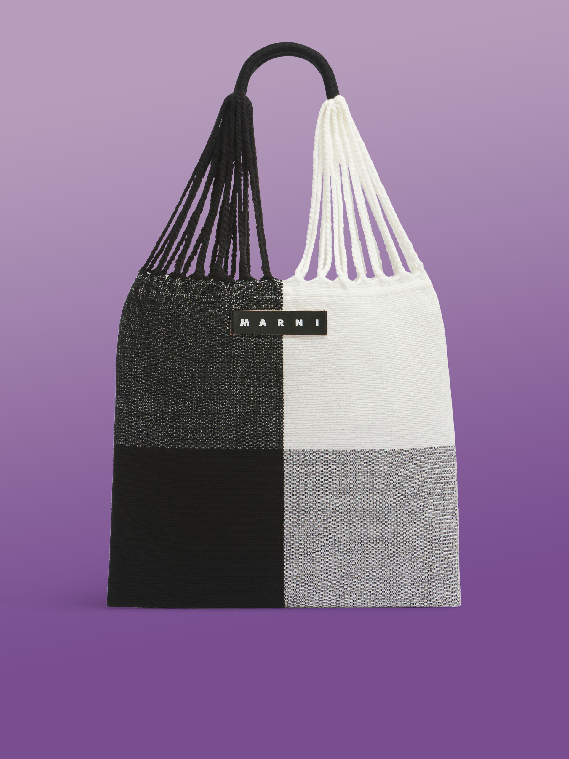 ナチュラルホワイト MARNI MARKET BIG CHECK HAMMOCK BAG | Marni