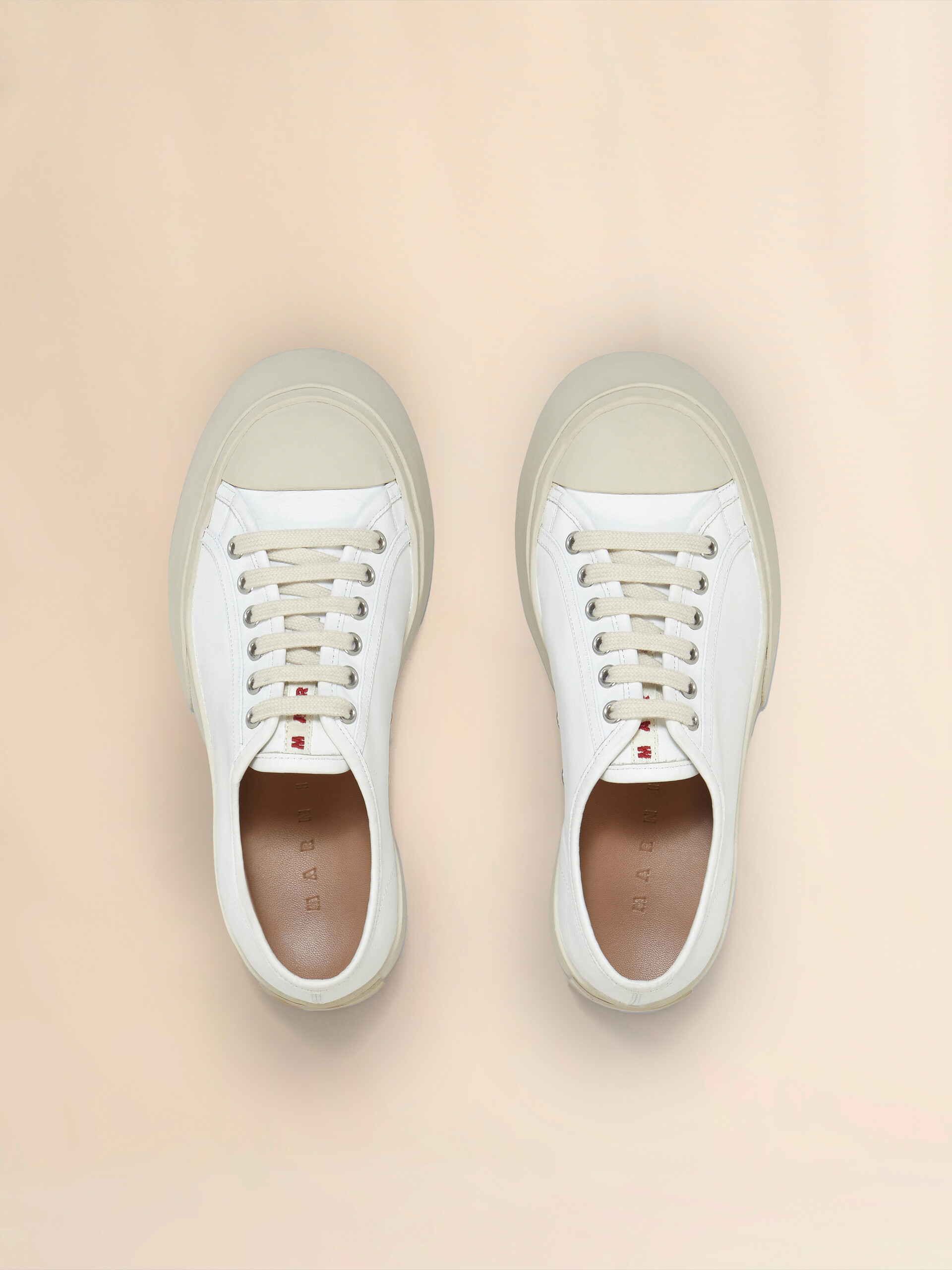 ホワイト ナッパレザー PABLOレースアップスニーカー | Marni