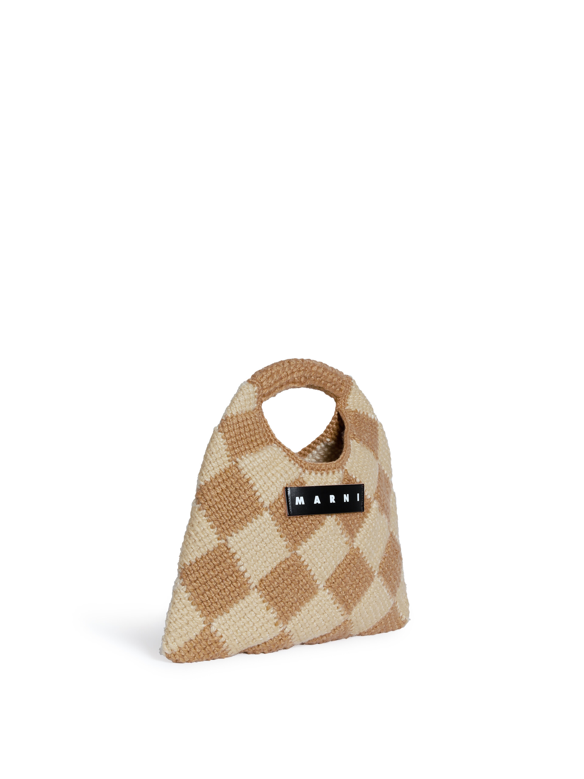 キャメル テックウール Marni Market Diamond ミニバッグ | Marni