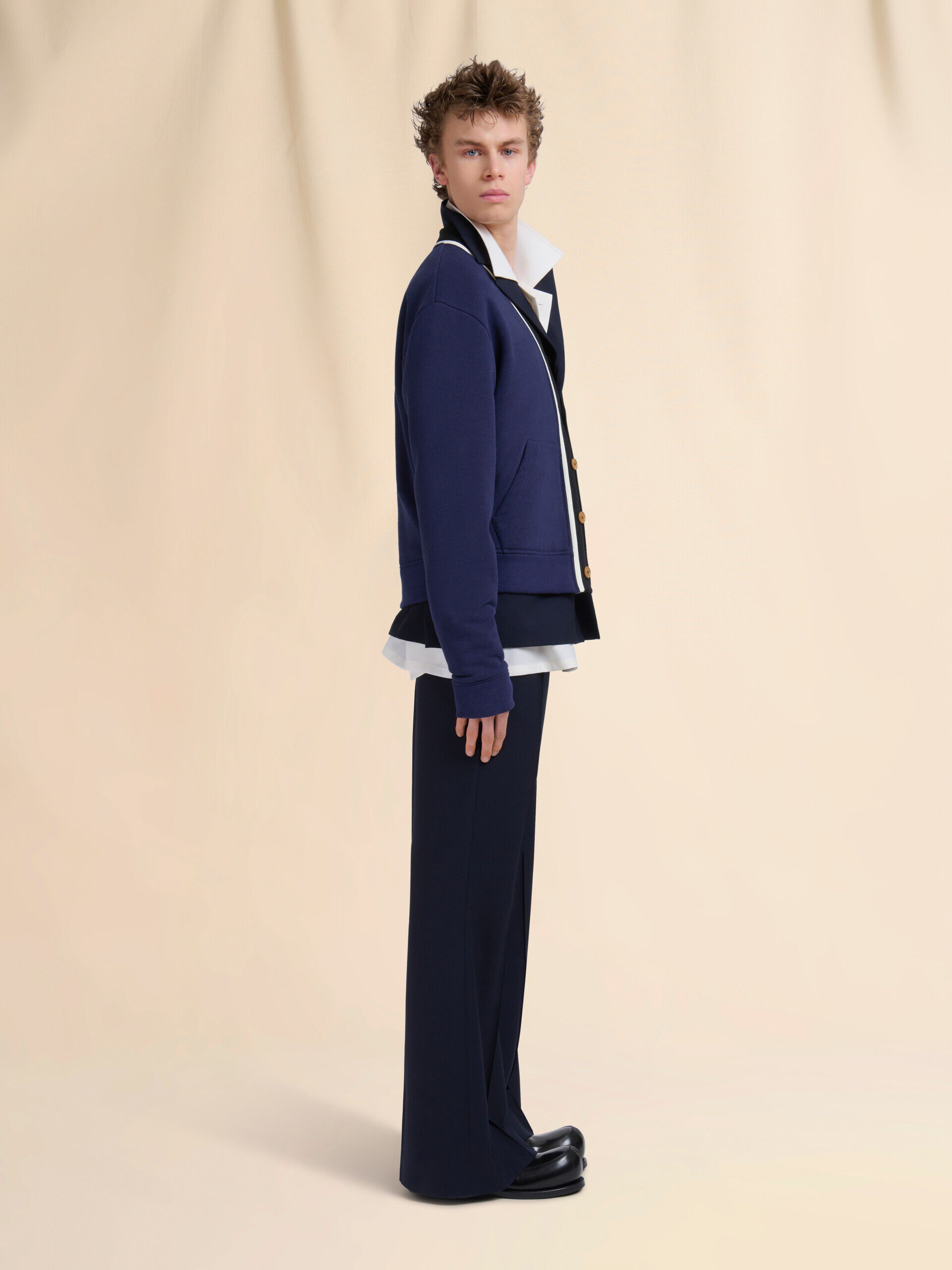 白*様 MARNI TROPICAL WOOL ウールロングスリーブシャツ 23 TROPICAL