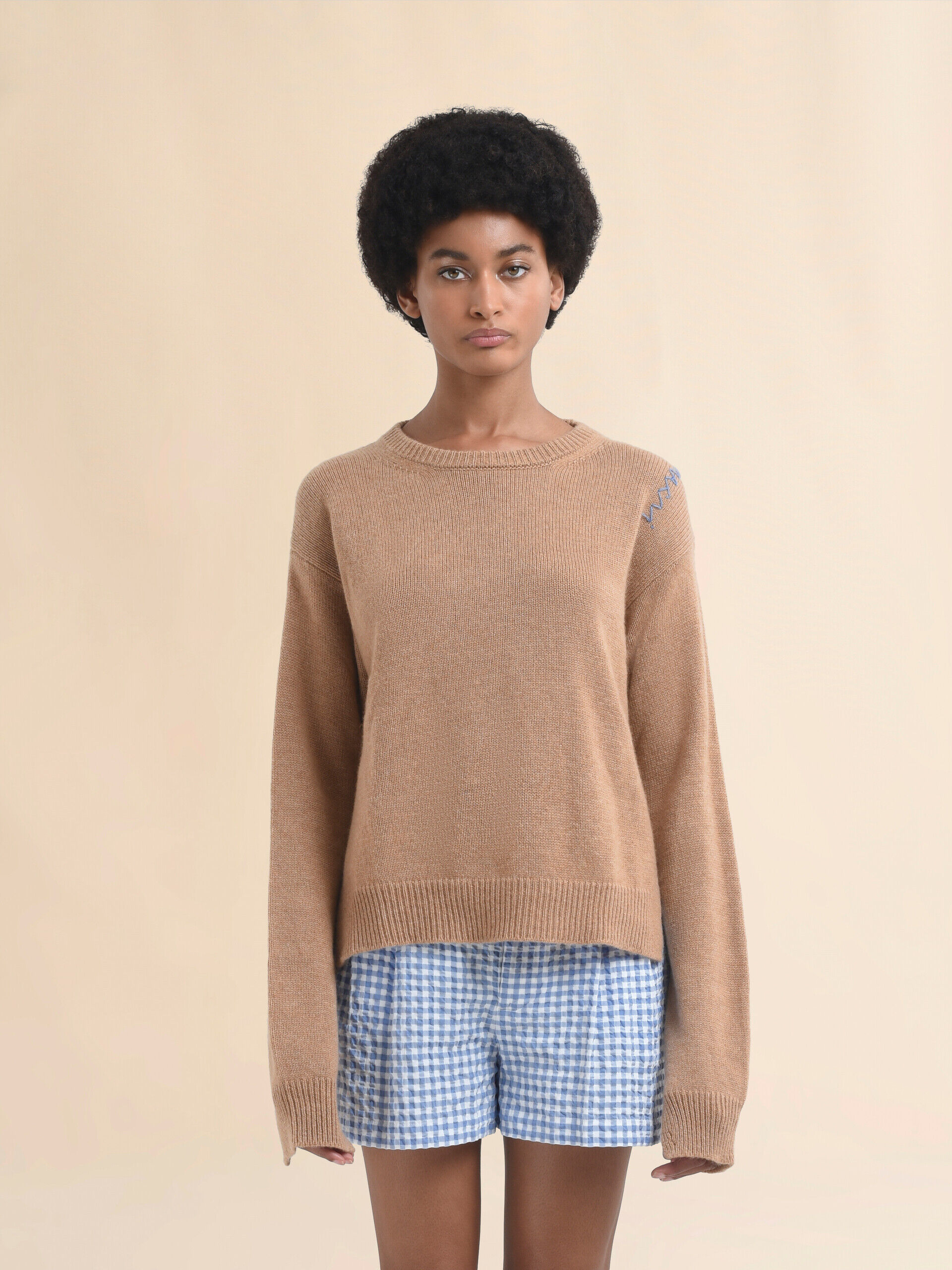 Boxy cashmere jumper with Marni Symbol | Marni