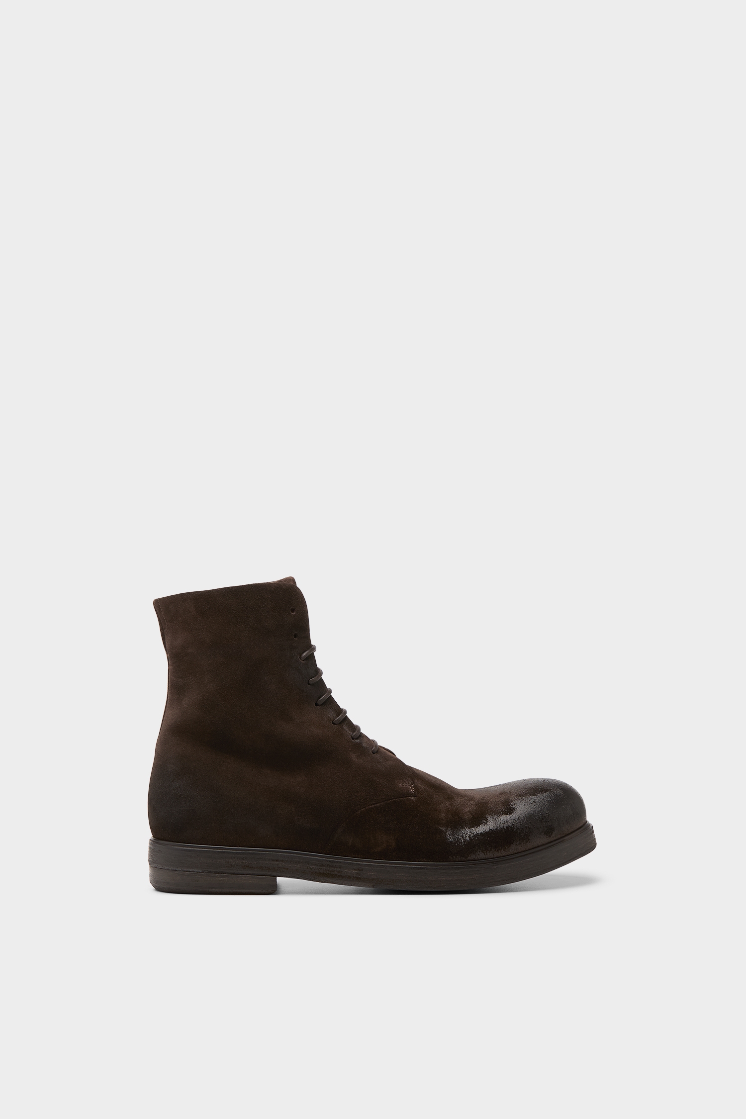Men's Brown Suede Combat Boots Zucca Zeppa - Marsèll