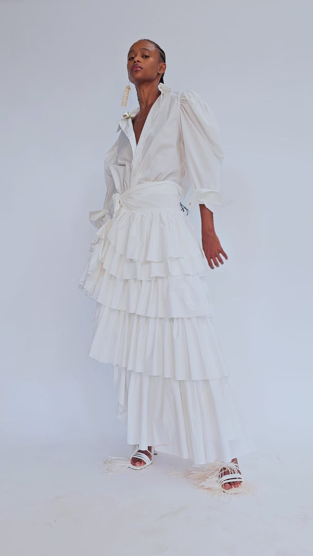 WHITE BALLOON SLEEVE SHIRT – MARQUES ' ALMEIDA