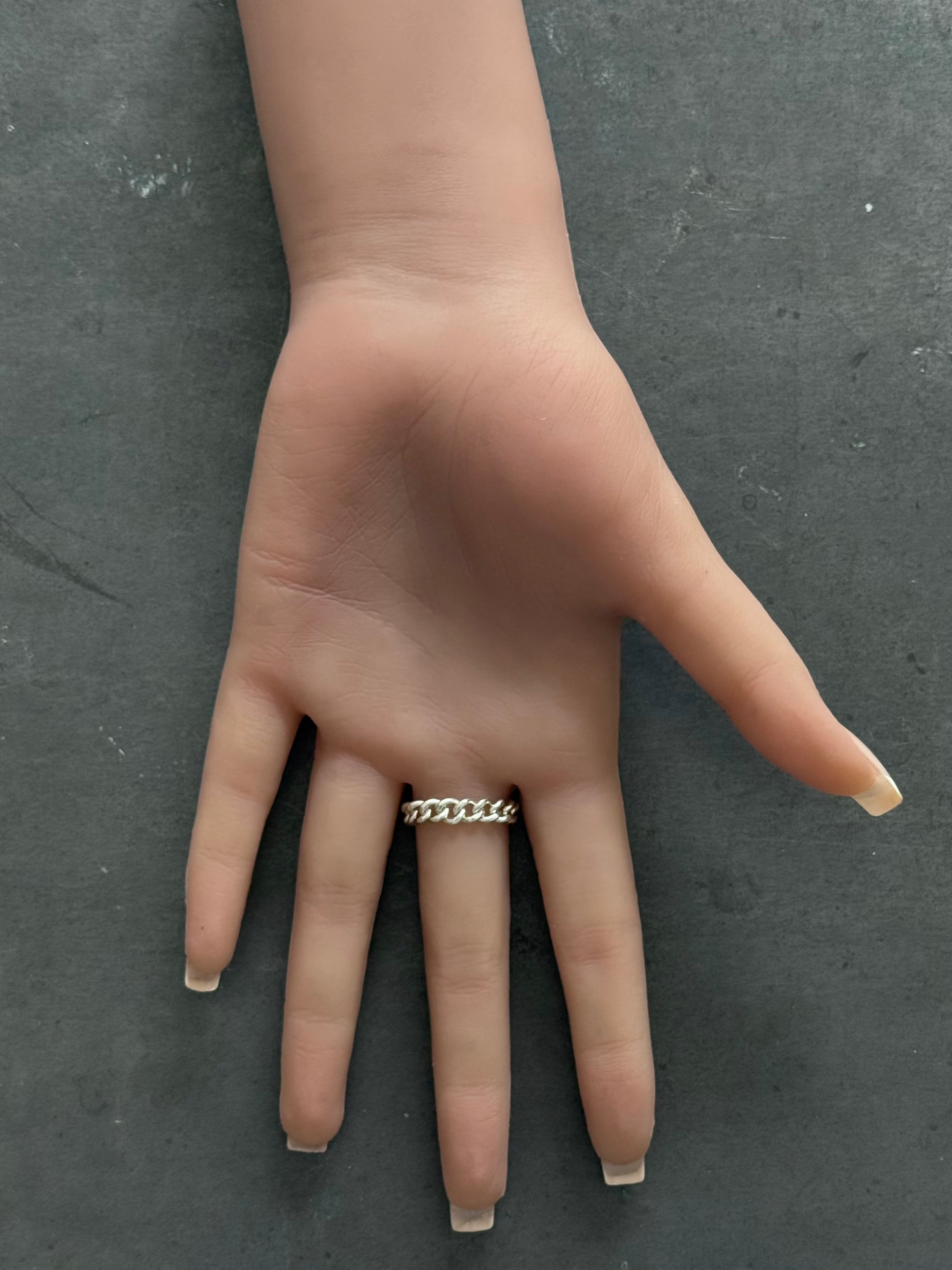 Dave Curb Sterling Silver Chain Ring – Martine Ali Studio