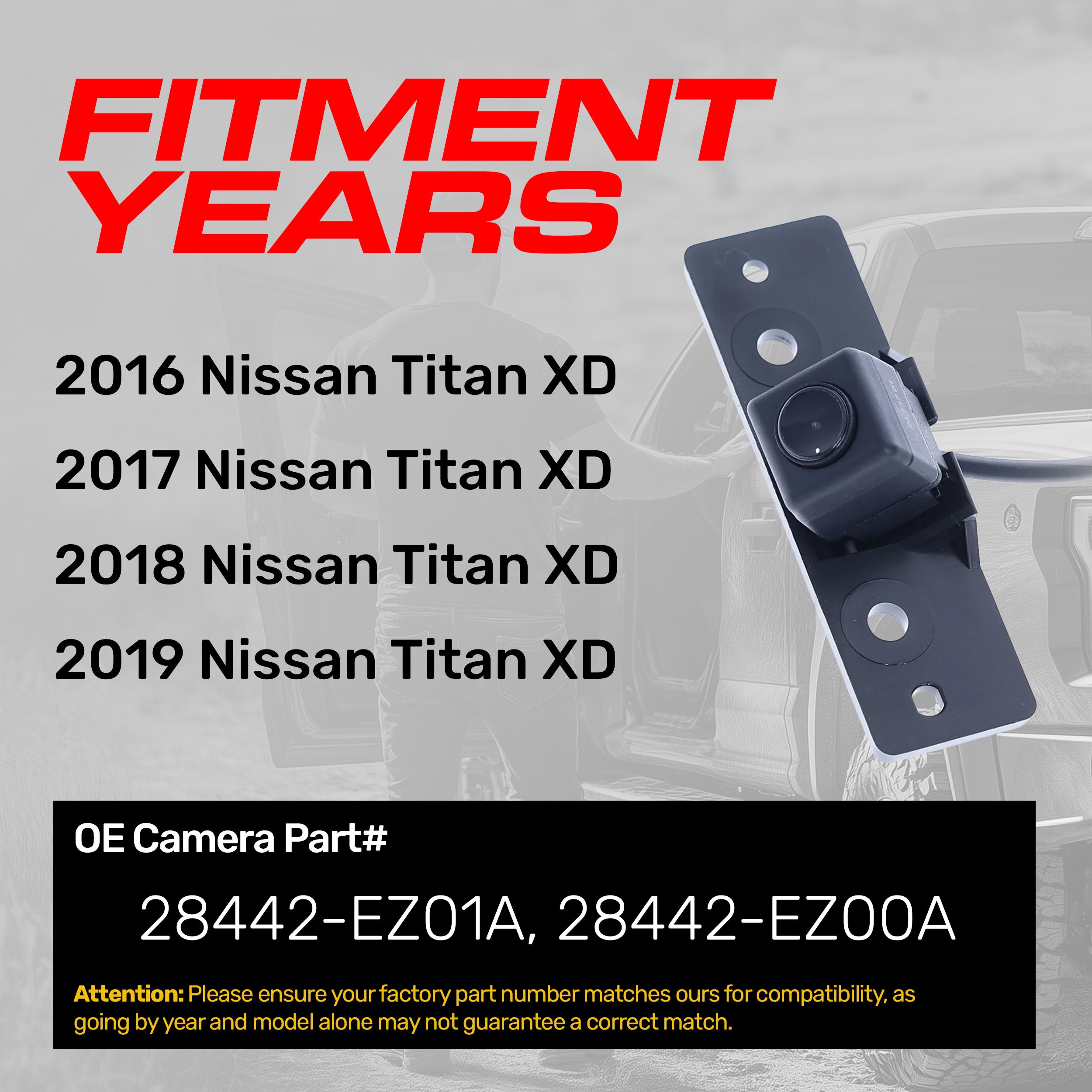 Nissan Titan XD (2016-2019) OEM Replacement Backup Camera OE Part
