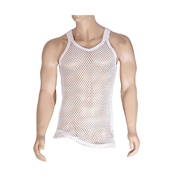 メッシュタンクトップ ／ 網シャツ (White) - Men's - の激安通販