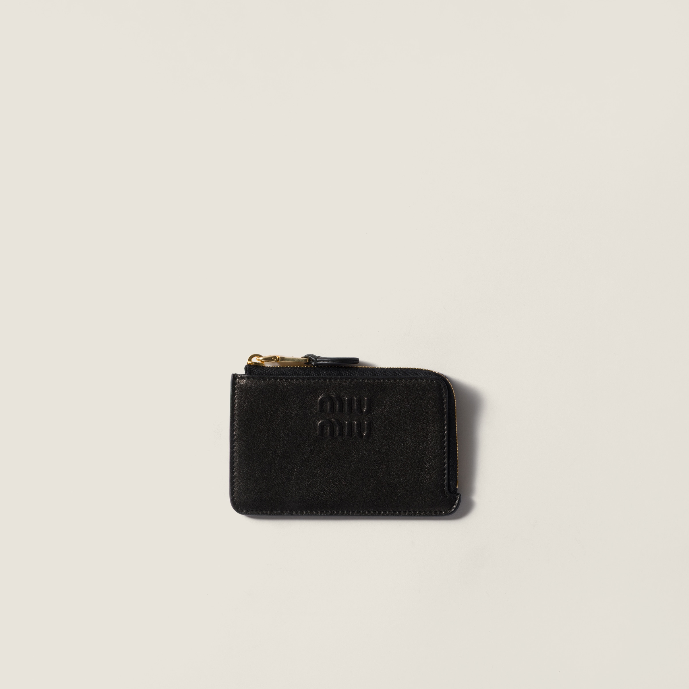 Black Small Nappa Leather Wallet | Miu Miu