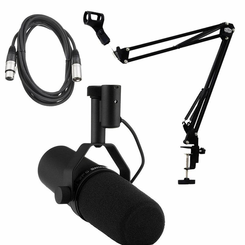 SHURE カーディオイド型 ダイナミック マイク SM7B + アーム型マイク
