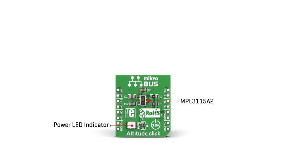Altitude click - Board with pressure sensor MPL3115A2