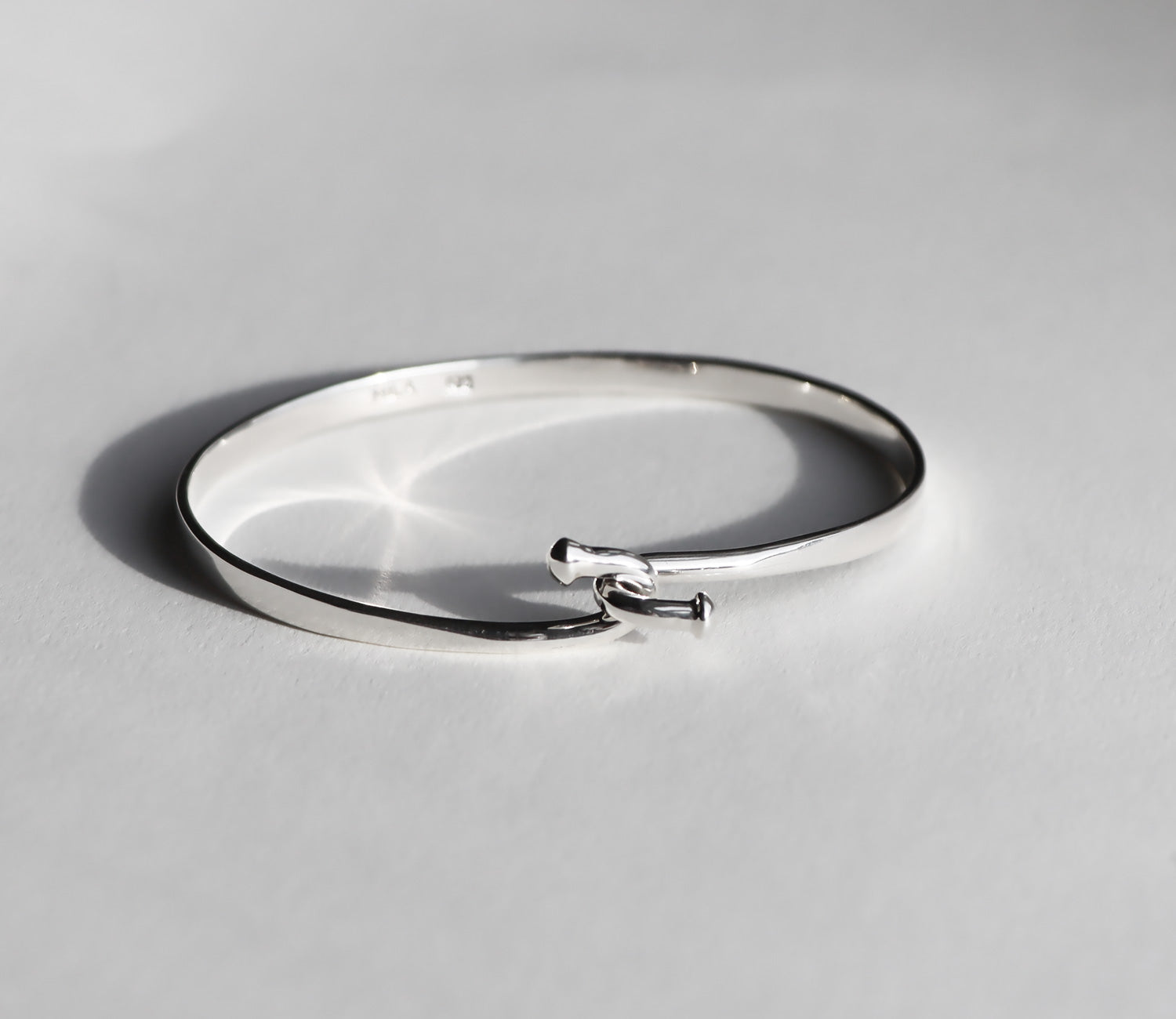 Hook Bangle bracelet 925 silver | Silver bracelet for women – Mila