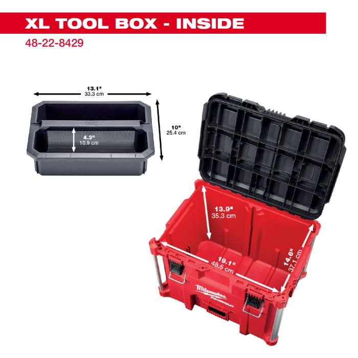 Milwaukee 48-22-8429｜PACKOUT™ XL ツールボックス｜大容量・高耐久