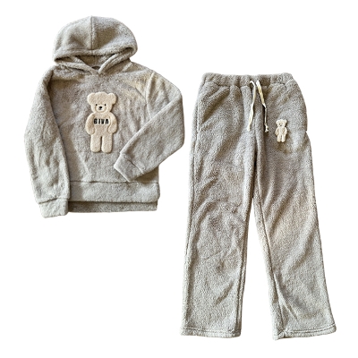 名前入れ テディベア クマ ルームウェア roomwear 部屋着 セットアップ