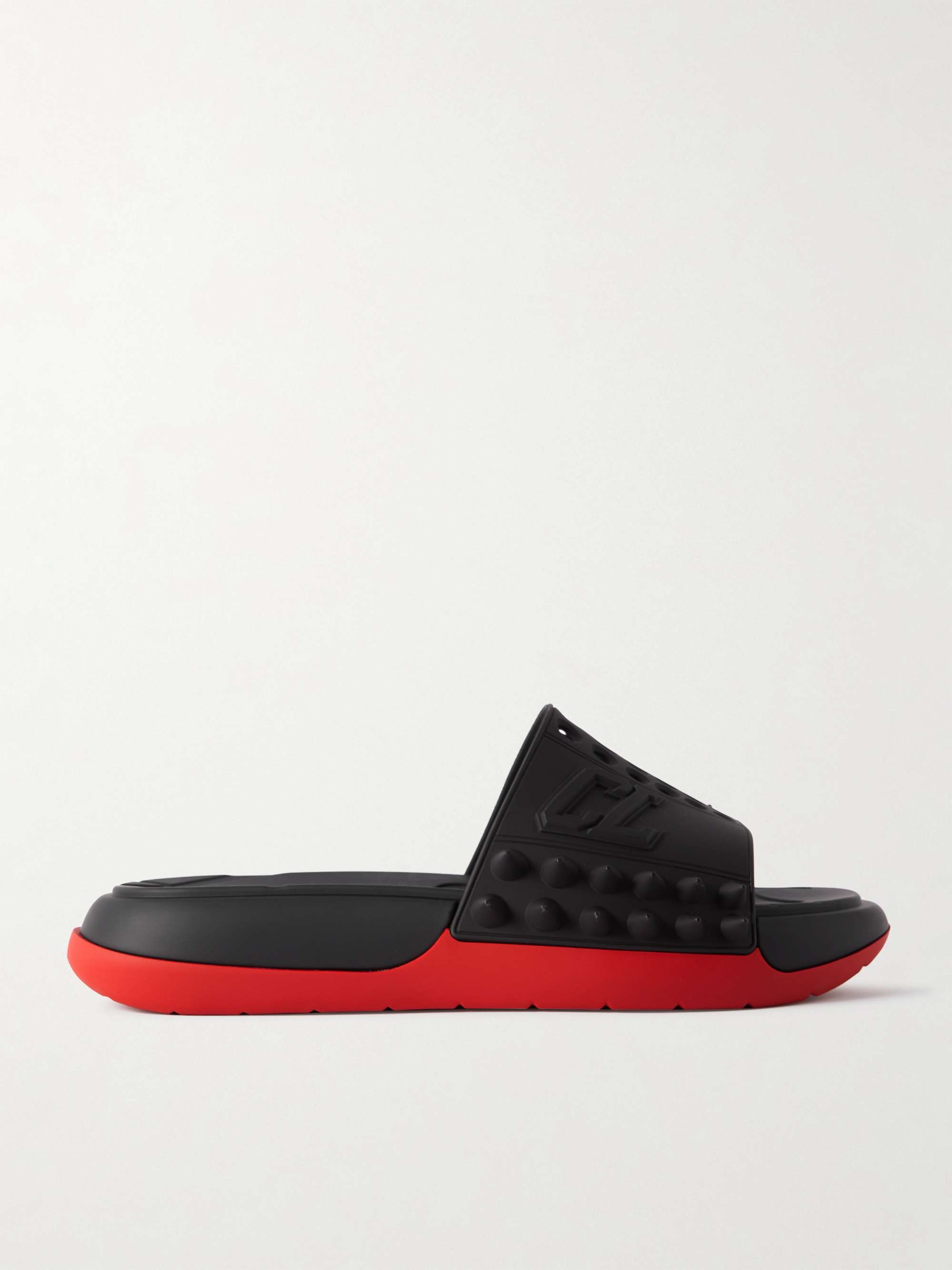 CHRISTIAN LOUBOUTIN Take It Easy Logo-Embossed Cutout Spiked