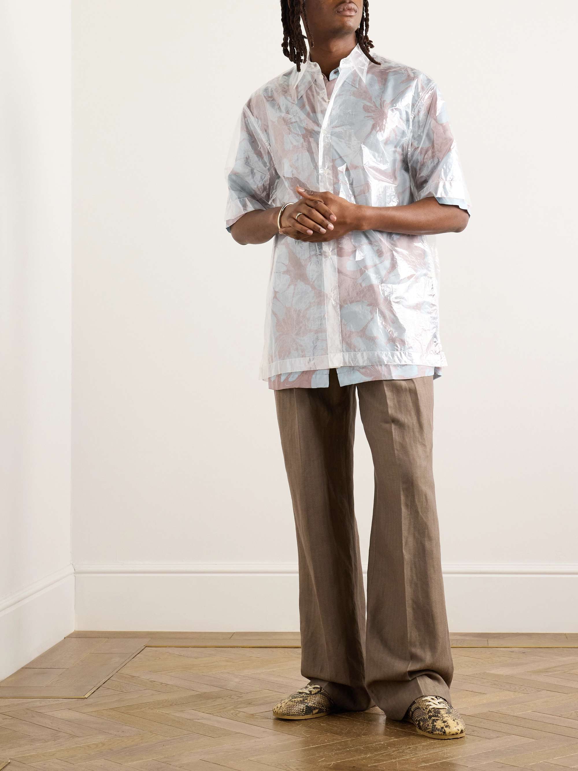 DRIES VAN NOTEN Double-Faced Crinkled-Shell Shirt for Men | MR PORTER