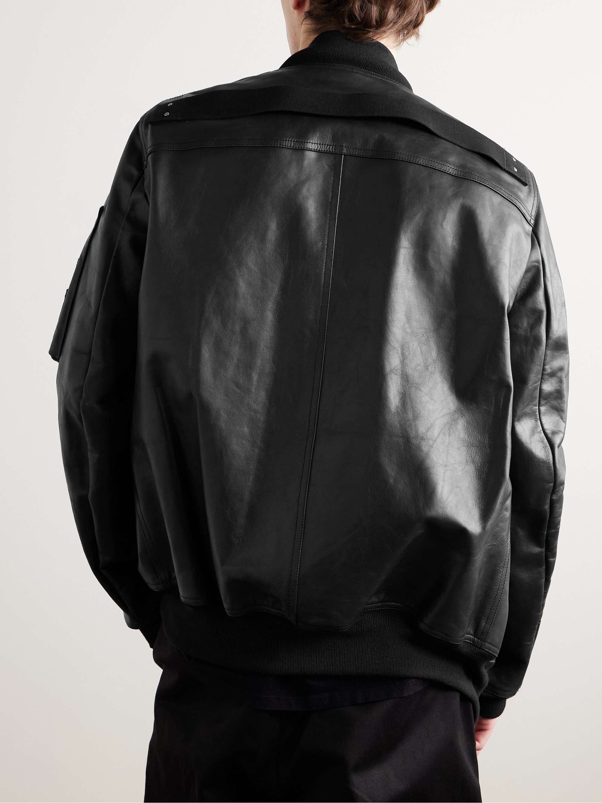 RICK OWENS Classic Flight Oversized Webbing-Trimmed Distressed