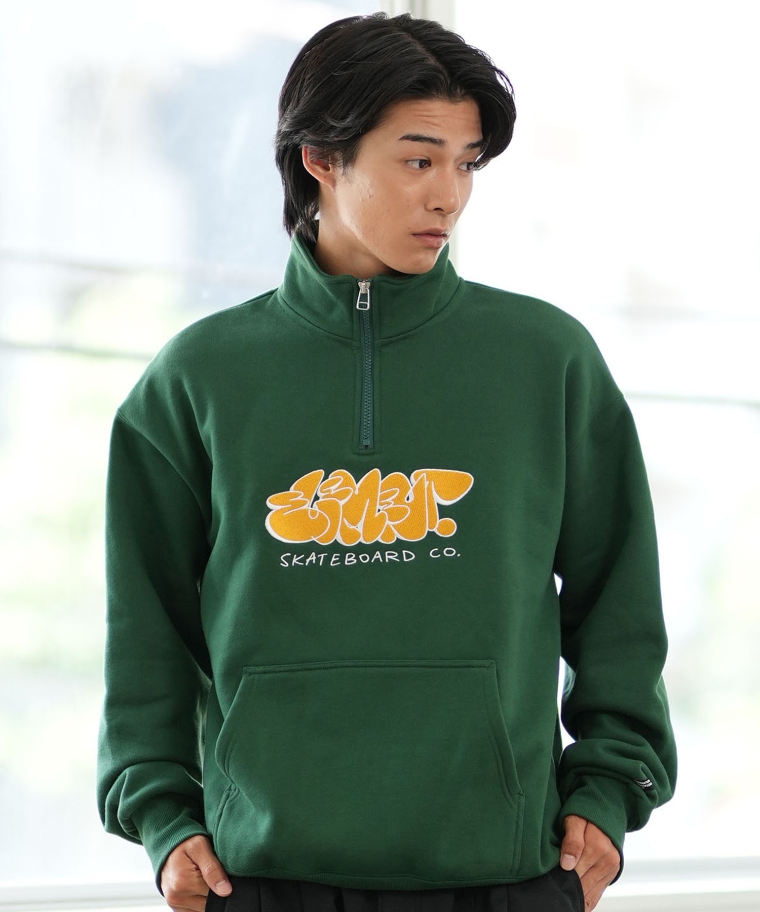 ELEMENT エレメント トレーナー ハーフジップ メンズ スウェット