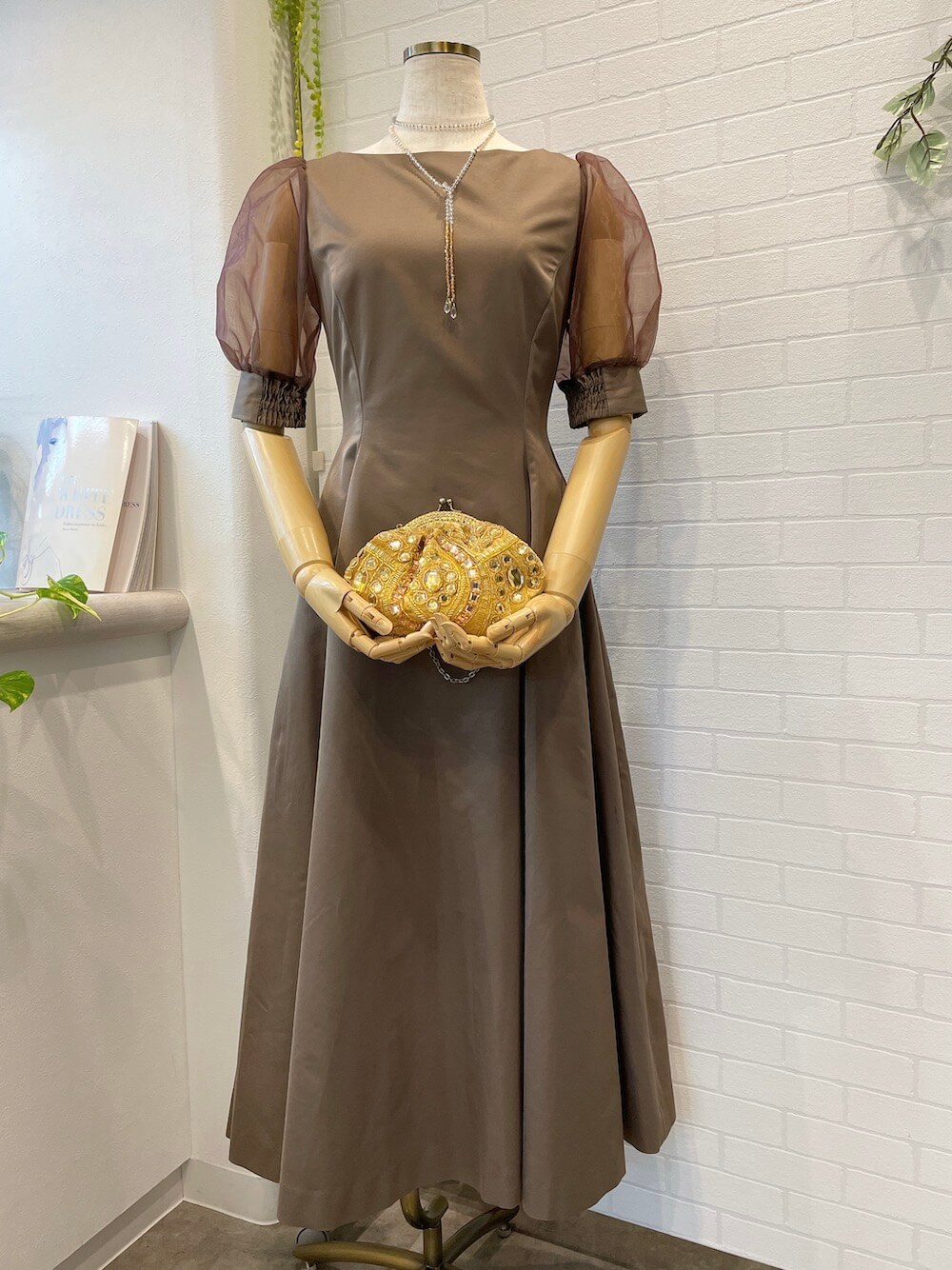 my closet / sheer puff sleeve dress M2
