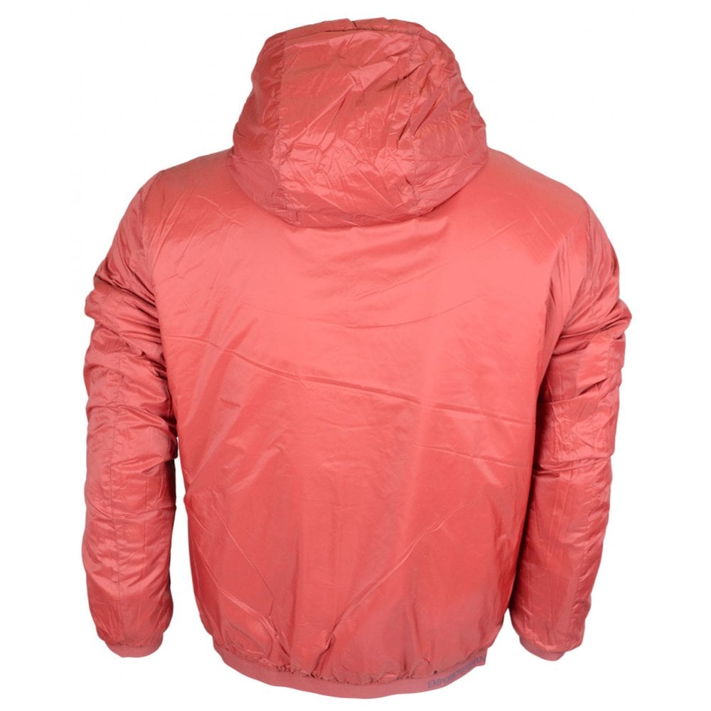 Emporio Armani Down Bomber Zip Up Navy/Red Reversible Jacket