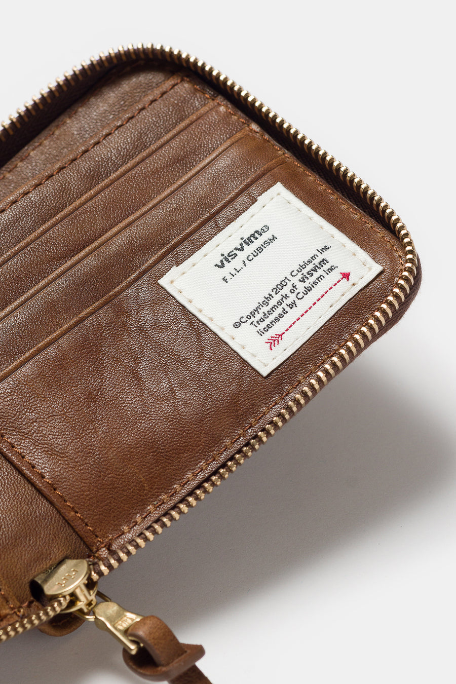 Leather Bi-Fold Wallet in Brown – Visvim