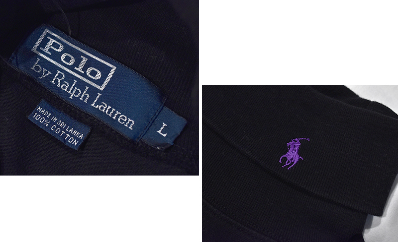 ラルフローレン】POLO RALPH LAUREN【首元ポニー刺繍】【黒