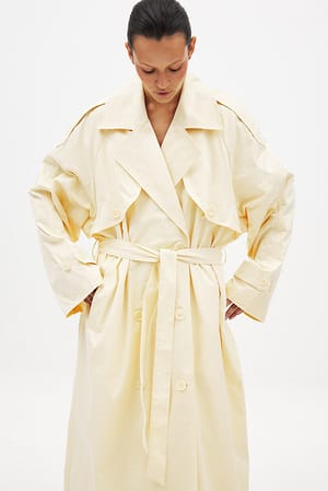 Oversized Long Trenchcoat Yellow | NA-KD