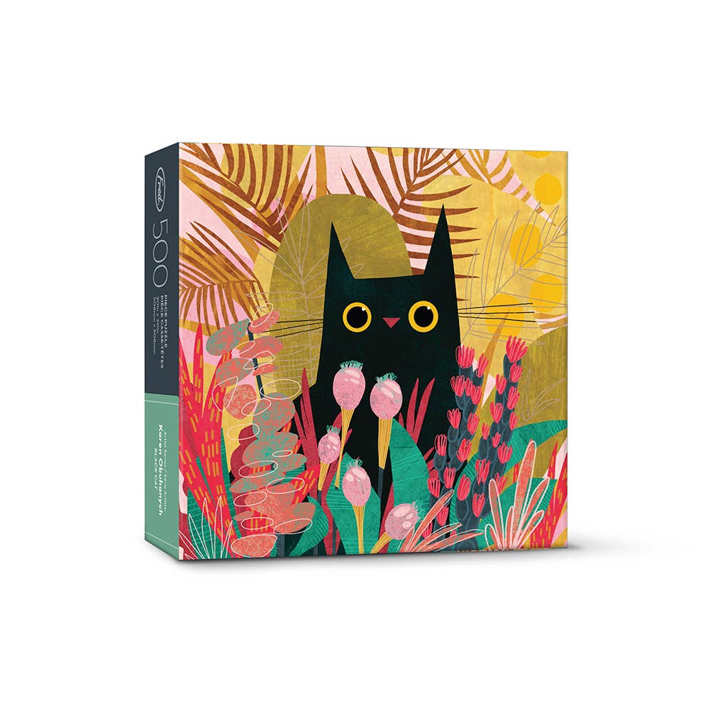 Puzzle 500 Pc - Karen Obuhanych - Black Cat – Native Flower Company