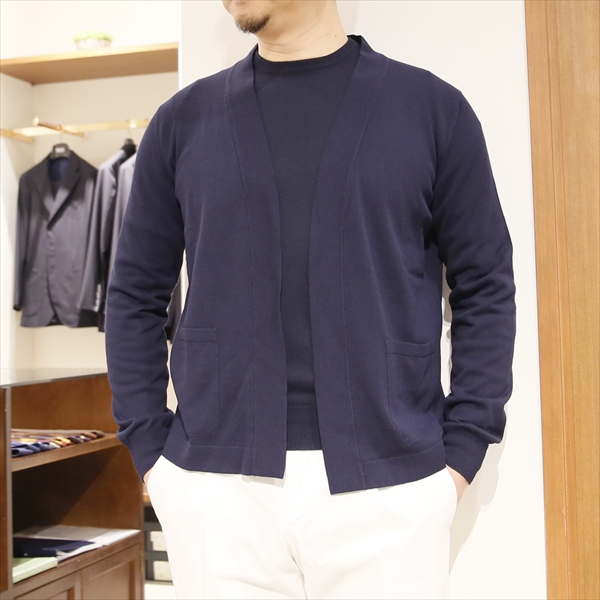 GRAN SASSO グランサッソ フレッシュコットン ボタンレスカーディガン